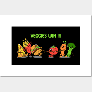 Veggies Win Posters and Art